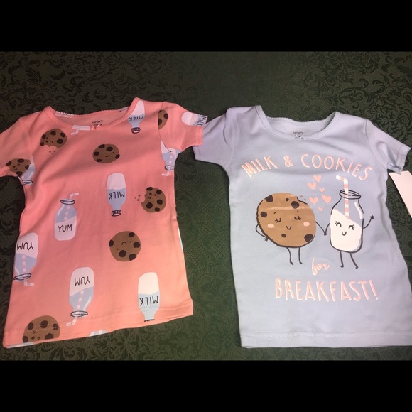NWT 12m cookies & milk breakfast carters pajamas girls layette easter christmas - Picture 9 of 11